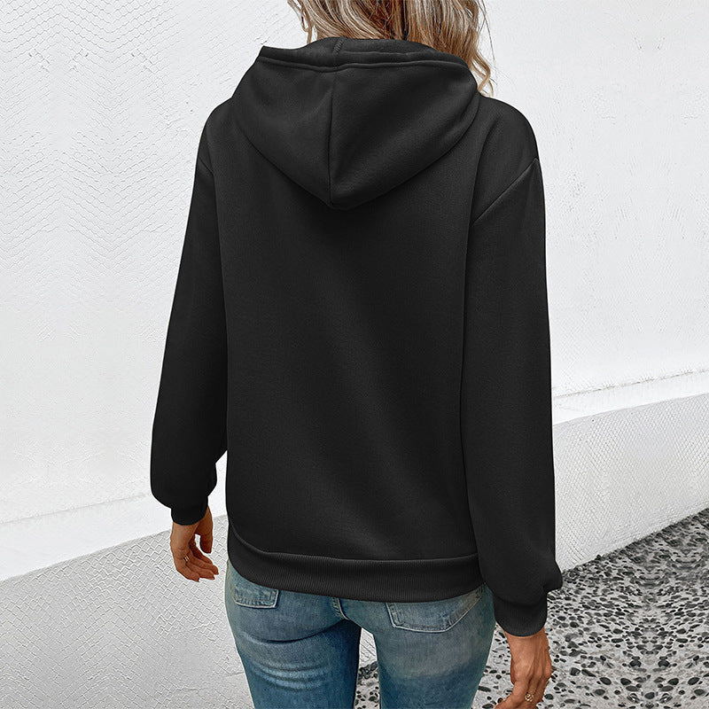 Damen Hoodie mit Halloween-Kürbisprint, Kapuze und Kängurutasche Nord Taschen