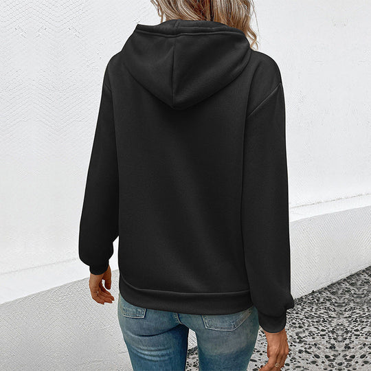 Damen Hoodie mit Halloween-Kürbisprint, Kapuze und Kängurutasche Nord Taschen