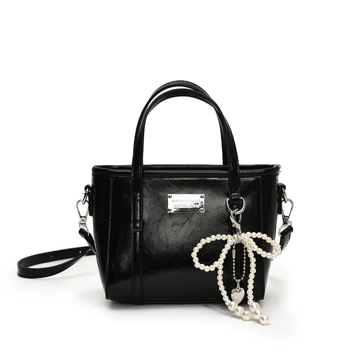 Damen Mini-Handtasche mit perlbesetztem Anhänger Nord Taschen
