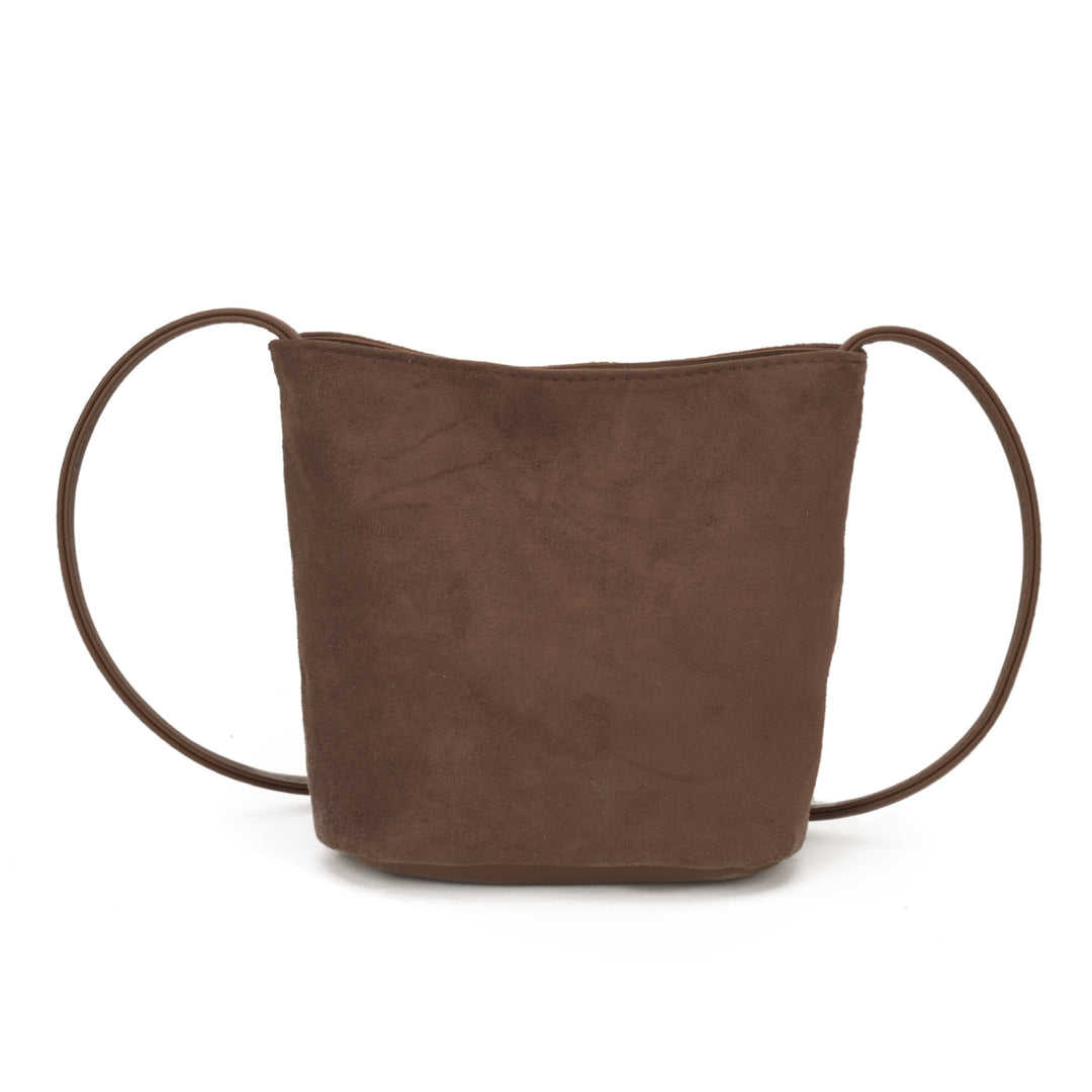 Damen Schultertasche aus weichem Wildleder mit minimalistischer Form Nord Taschen