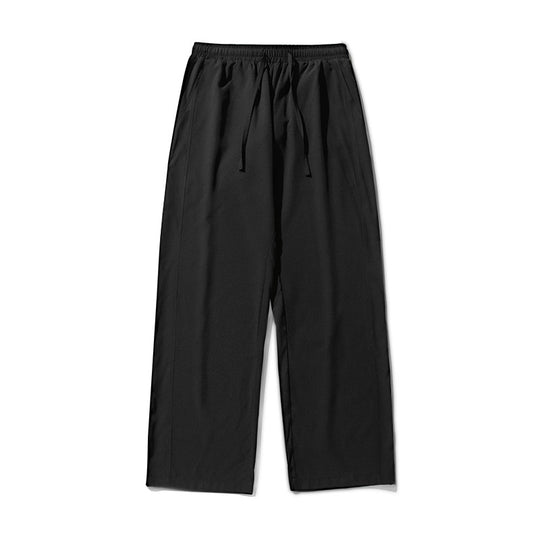 Unisex Locker geschnittene Palazzo‑Freizeithose aus leichtem Twill mit elastischem Bund und Kordelzug Nord Taschen