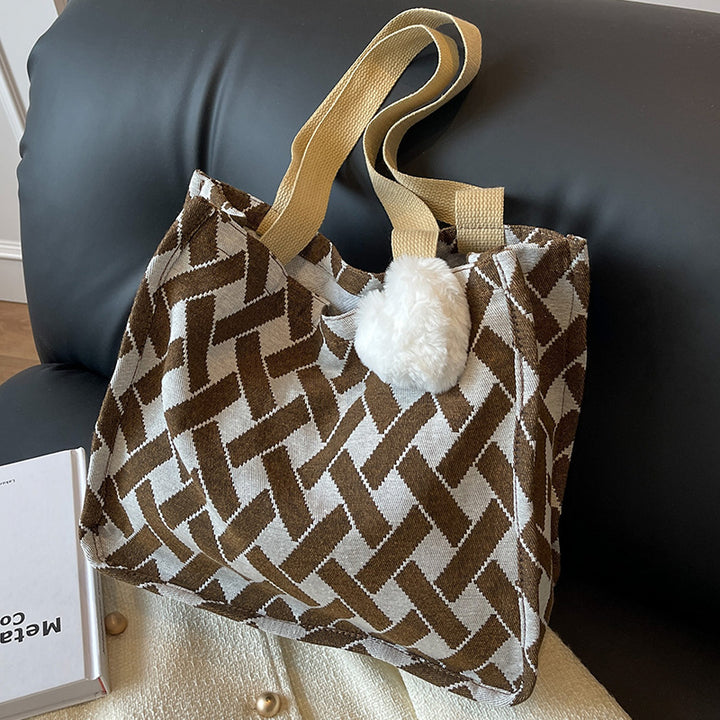 Damen Tragetasche mit modernem Gewebe-Design und robusten Griffen Nord Taschen