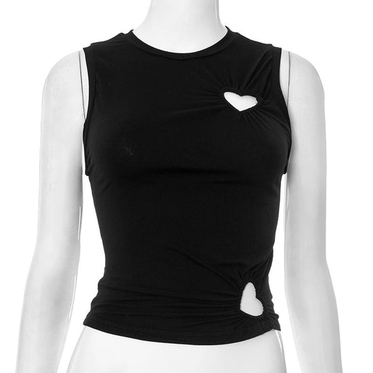 Damen modisches Trägershirt mit herzförmigem Cut-out und figurformendem Schnitt Nord Taschen