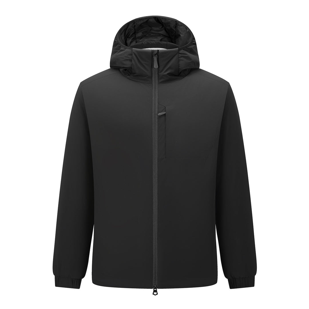 Herren Leichte wasserdichte Softshell-Regenjacke mit Kapuze und versteckter Brusttasche Nord Taschen