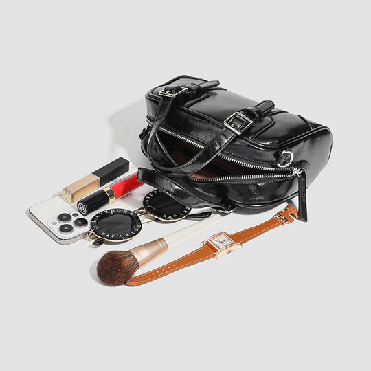 Damen elegante Handtasche mit strukturiertem Kunstleder und abnehmbaren Schulterriemen Nord Taschen