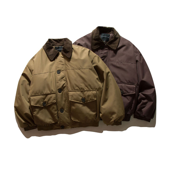 Herren Kurz geschnittener thermoisolierter Field‑Blouson mit Cordkragen und großzügigen Pattentaschen Nord Taschen