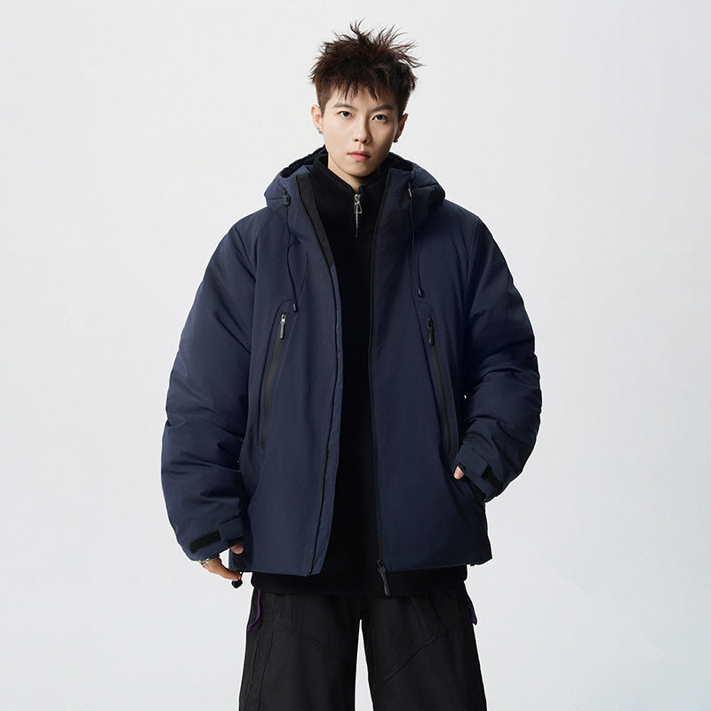Herren wattierte, wasserabweisende Tech-Outdoorjacke mit Kapuze Nord Taschen