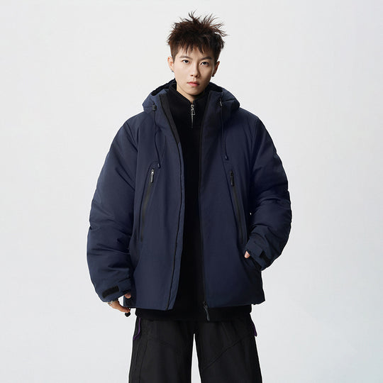 Herren wattierte, wasserabweisende Tech-Outdoorjacke mit Kapuze Nord Taschen