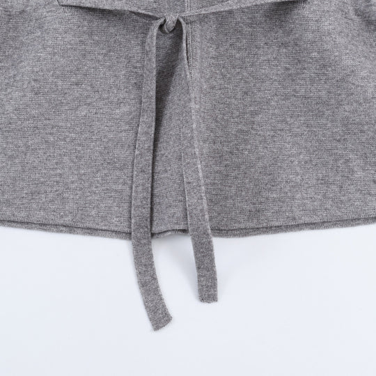 Damen Feinstrick-Pullover mit Tunnelzug‑Taillenband und Ballonärmeln Nord Taschen
