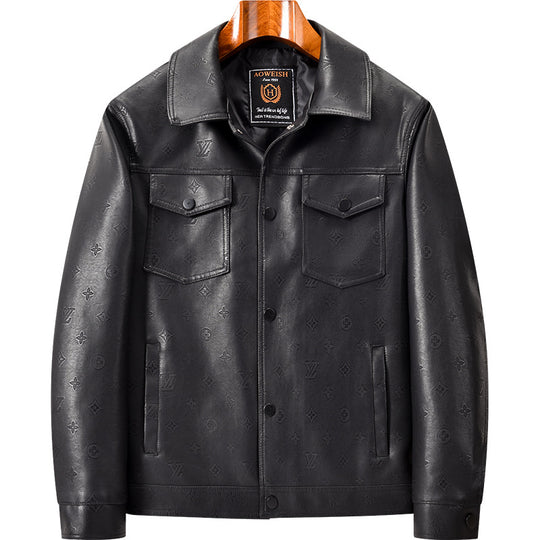 Herren Elegante Lederjacke Nord Taschen