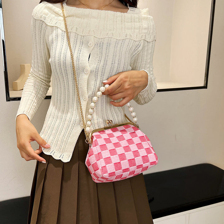 Damen elegante Beuteltasche mit Perlenschmuck Nord Taschen