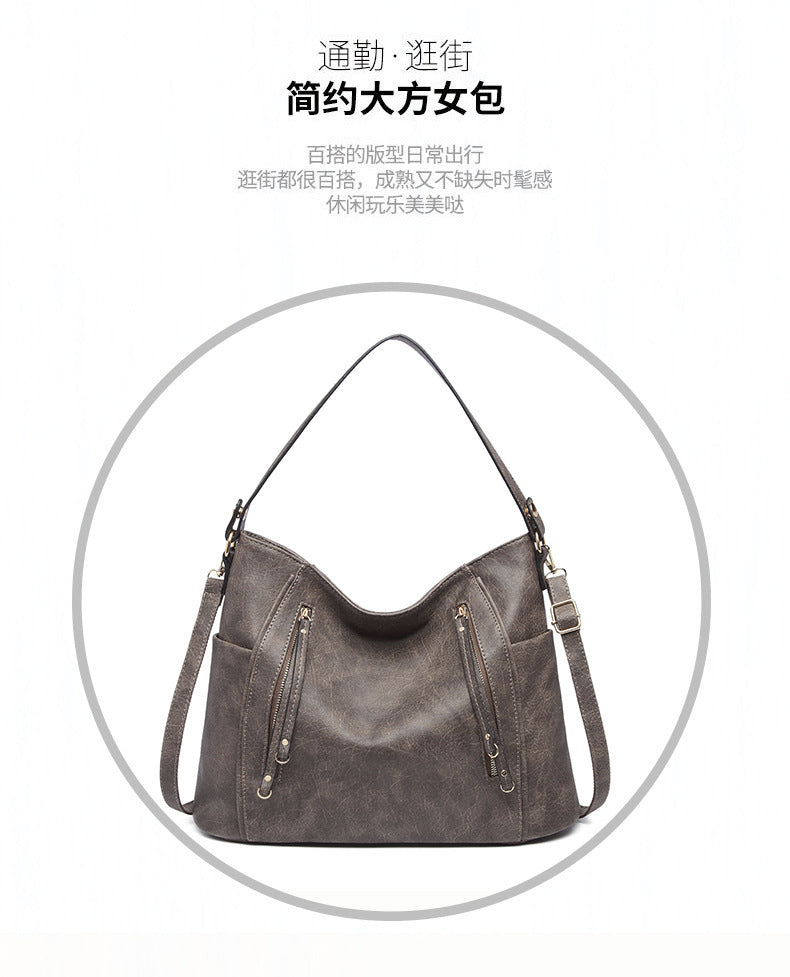 Damen Hobo-Tasche mit elegantem Faltendesign und verstellbarem Schulterriemen Nord Taschen