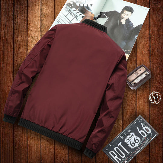 Herren Bomberjacke im Aviator-Microfiber-Look mit Ärmeltasche und gerippten Abschlüssen Nord Taschen