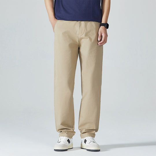 Herren Klassische Baumwoll-Chinohose mit geradem Bein und cleanem Minimal-Design Nord Taschen