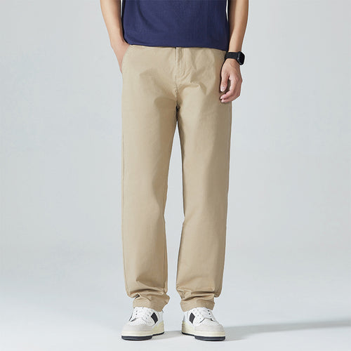 Herren Klassische Baumwoll-Chinohose mit geradem Bein und cleanem Minimal-Design Nord Taschen