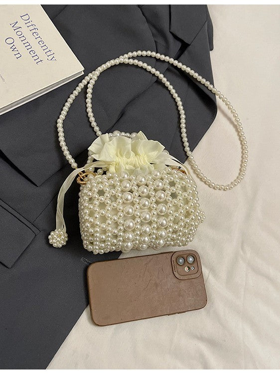 Damen modische Perlenhandtasche mit dekorativen Riemen Nord Taschen