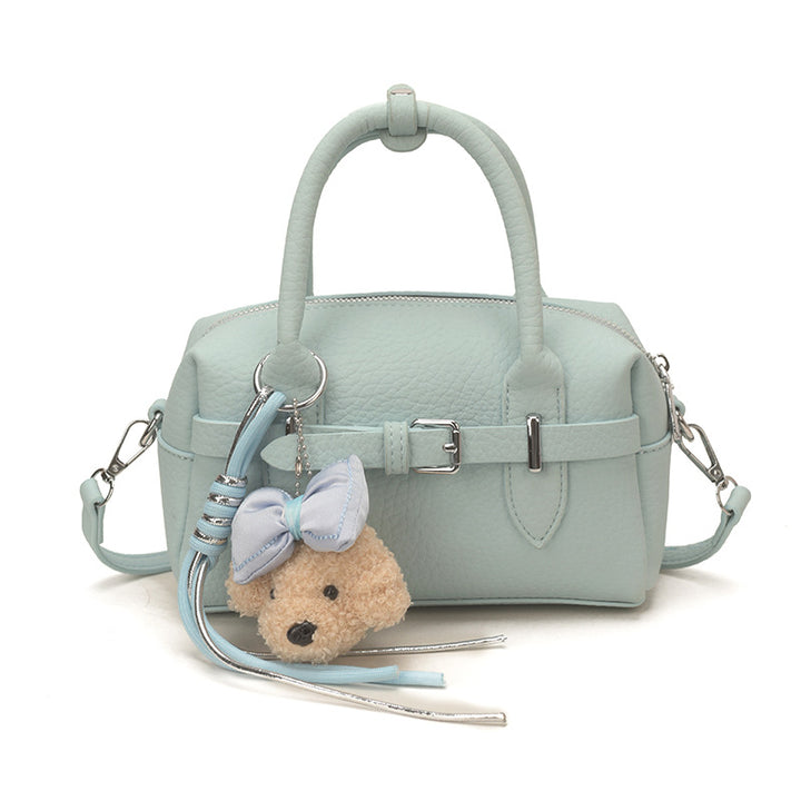 Damen Handtasche mit abnehmbarem Plüsch-Schlüsselanhänger Nord Taschen