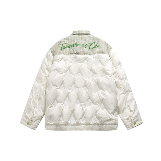 Damen gesteppte Hemdblousonjacke mit Tweedbesatz und Pattentaschen Nord Taschen