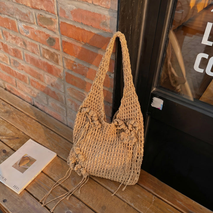 Damen gehäkelte Umhängetasche mit verspieltem Design Nord Taschen
