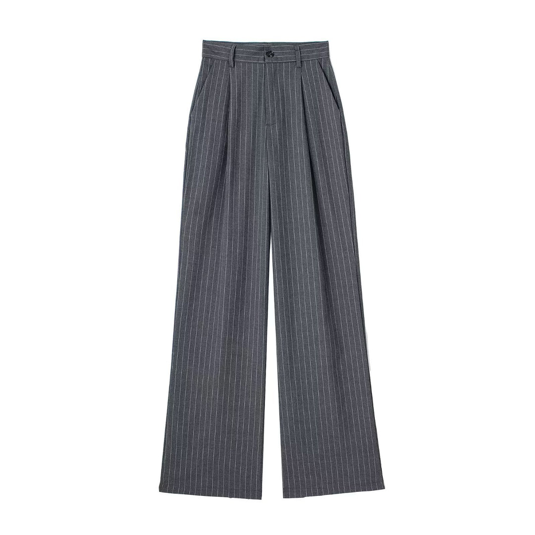 Damen Weite Highwaist-Bundfaltenhose mit Bügelfalte und seitlichen Eingrifftaschen Nord Taschen