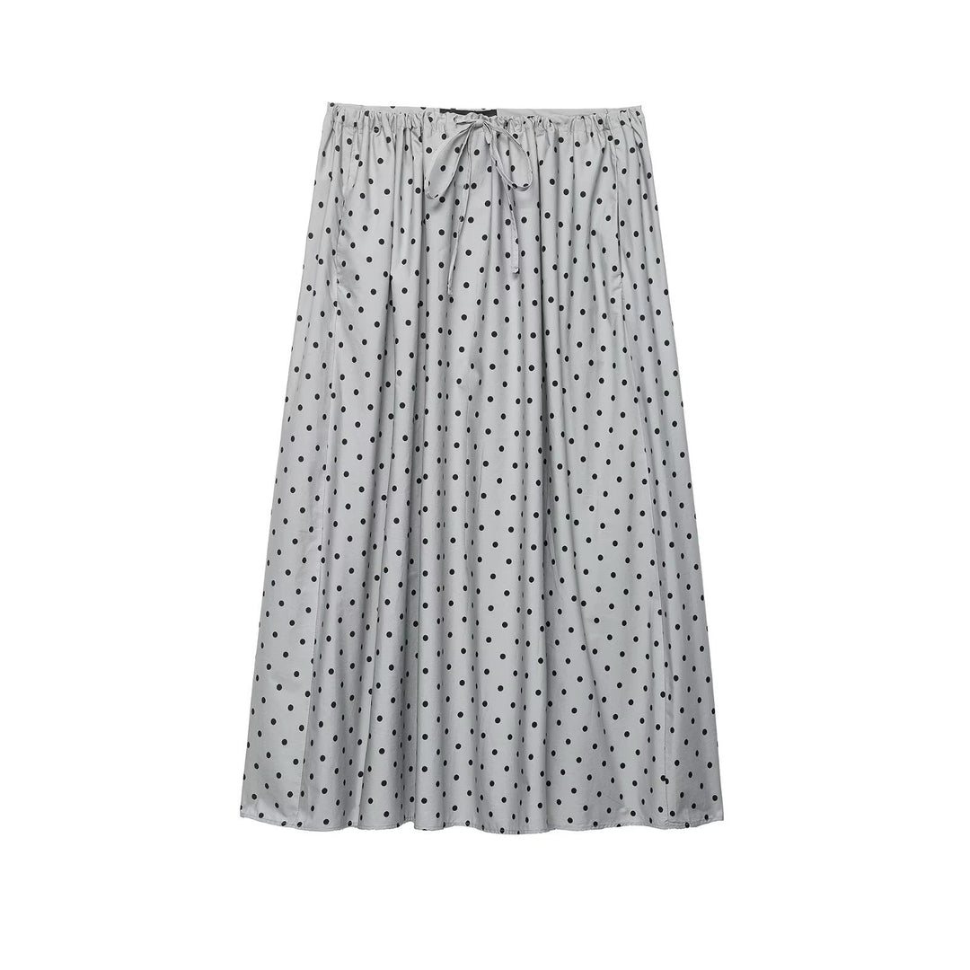 Damen Midirock mit elastischem Bund, Plissee‑Optik und Polka‑Dot‑Muster Nord Taschen