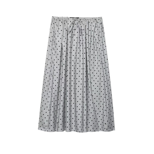 Damen Midirock mit elastischem Bund, Plissee‑Optik und Polka‑Dot‑Muster Nord Taschen