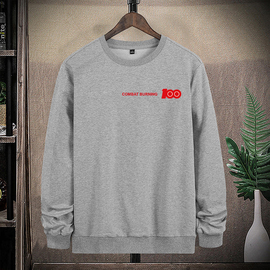 Herren Oversize-Sweatshirt mit Rundhalsausschnitt, minimalistischem Logoprint und gerippten Bündchen Nord Taschen