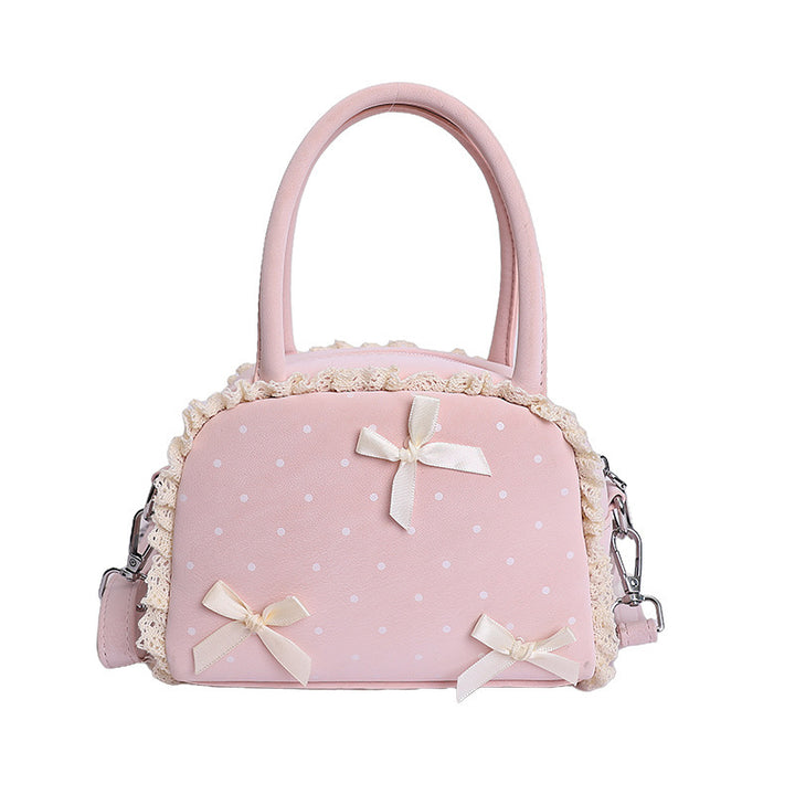 Damen modische Handtasche im verspielt romantischen Design mit Schleifenakzenten Nord Taschen
