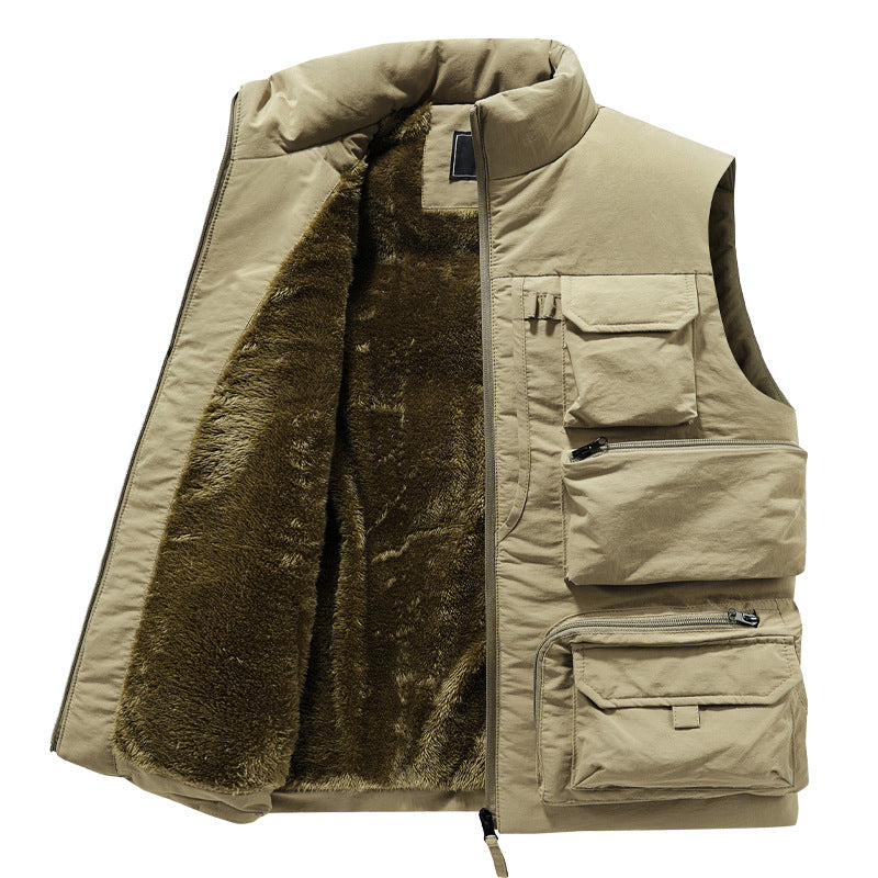Herren Taktische Multifunktionsweste mit Thermo‑Isolierung und Mehrfach‑Taschen Nord Taschen