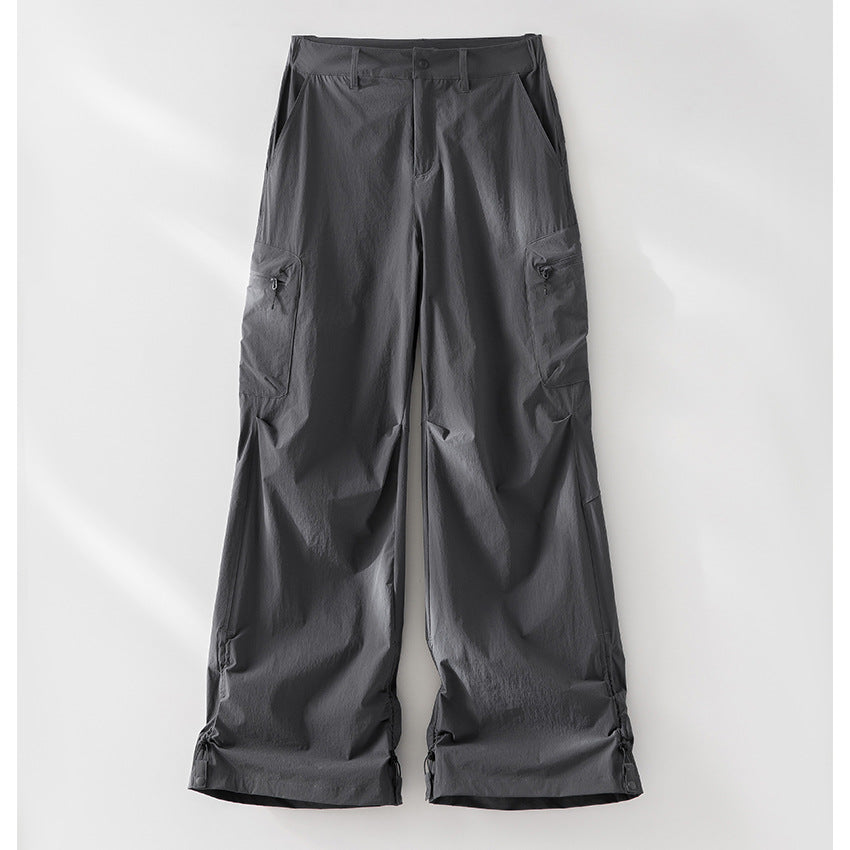 Damen Weite Cargo‑Hose mit verstellbarem Saum und Multifunktions-Taschen Nord Taschen