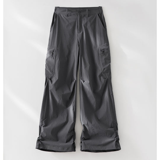 Damen Weite Cargo‑Hose mit verstellbarem Saum und Multifunktions-Taschen Nord Taschen
