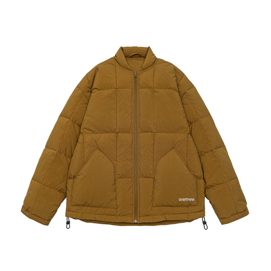 Herren Boxy gesteppte Isolationsjacke mit Stehkragen, Kordelzug und Logo-Applikation Nord Taschen