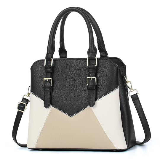 Damen Handtasche mit modernem Farbblock-Design und verstellbarem Schulterriemen Nord Taschen