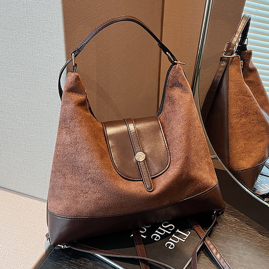 Damen Umhängetasche mit eleganter Lederverarbeitung und praktischem Magnetverschluss Nord Taschen