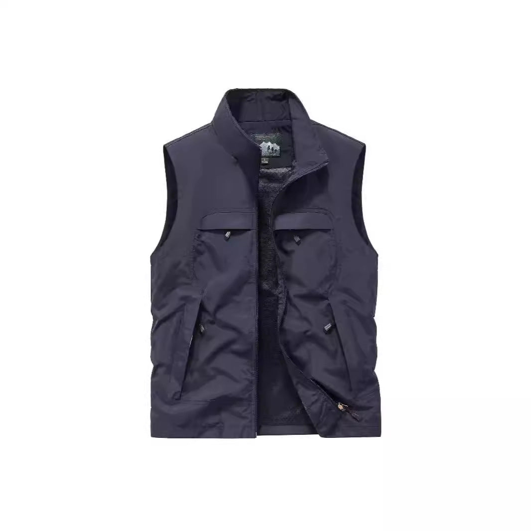 Herren Atmungsaktive Photografen-Utility‑Weste mit Mesh‑Innenfutter und Mehrfach‑Taschen Nord Taschen