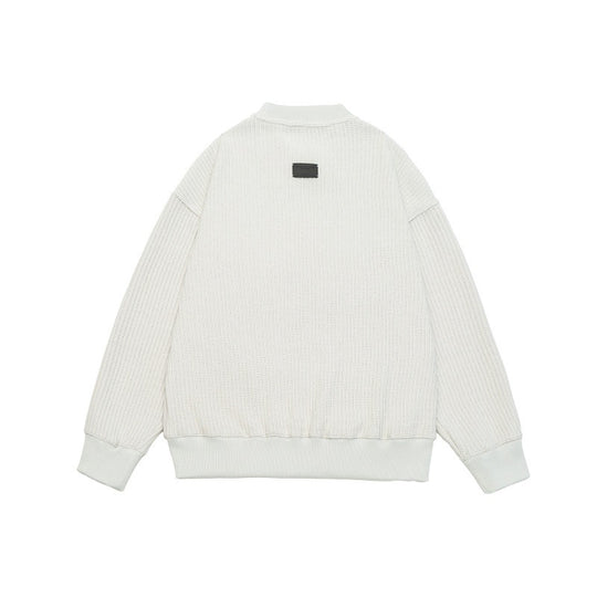 Unisex Boxy‑Strickpullover mit grober Rippenstruktur und Rundhalsausschnitt Nord Taschen