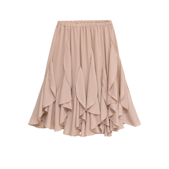 Damen Midirock mit stufigen Volants und elastischem Bund Nord Taschen