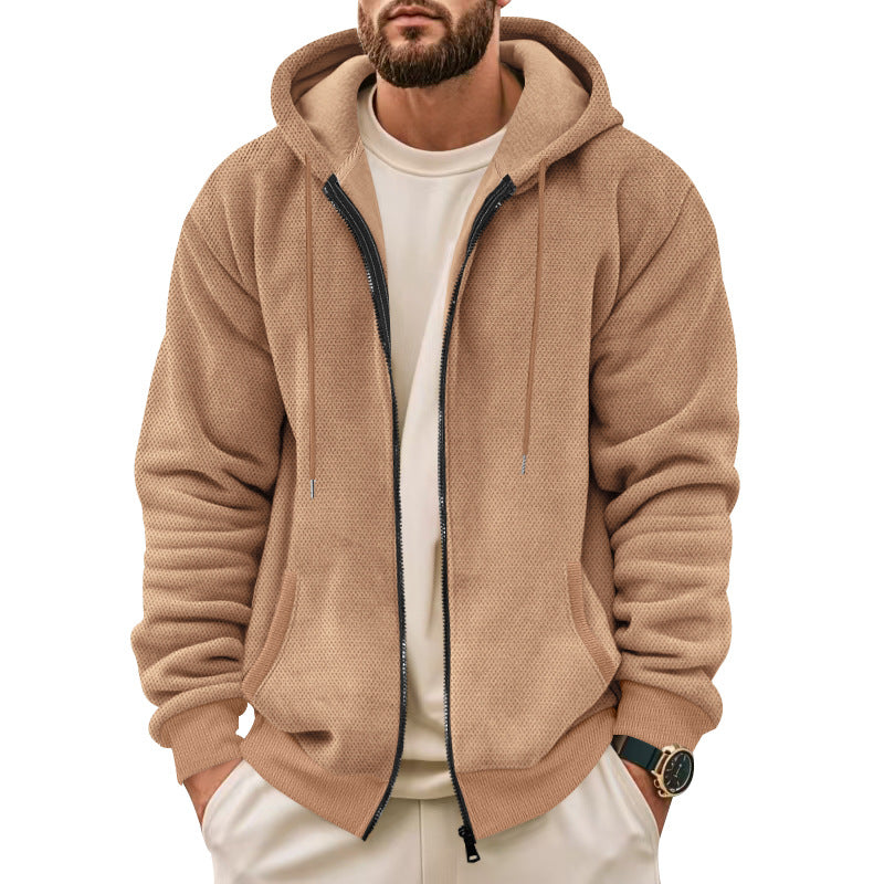 Herren Sportliche Kapuzenjacke mit innovativer Struktur