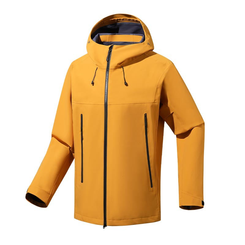 Herren wasser- und winddichte Softshell-Outdoorjacke mit verstellbarer Kapuze Nord Taschen