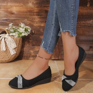 Damen Komfortable und stilvolle Ballerinas mit dekorativem Schleifendetail Nord Taschen