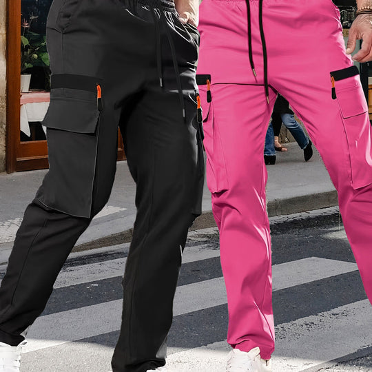Herren Cargohose im Joggerstil mit elastischem Bund, Tunnelzug & Mehrfachtaschen Nord Taschen