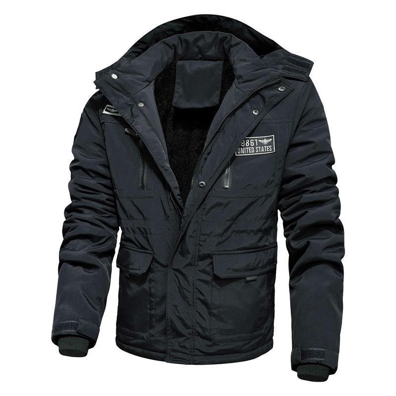 Herren Thermo-Fieldjacke mit Teddyfleece-Innenfutter, Utility-Taschen und winddichter Front Nord Taschen