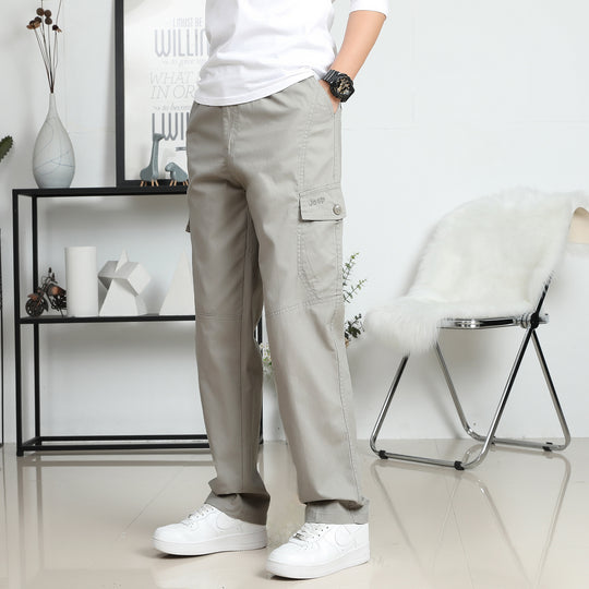 Herren Relaxed-Fit Cargohose im Utility-Design mit Kniepaneelen & Klappentaschen Nord Taschen