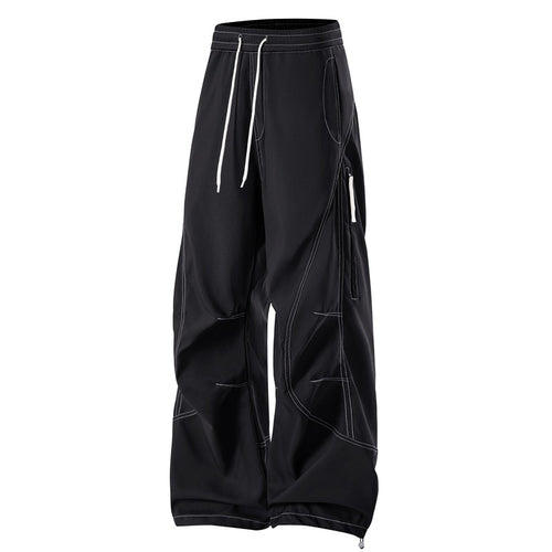 Herren Baggy Cargohose mit Elastikbund, Multifunktionstaschen und verstellbarem Saum Nord Taschen