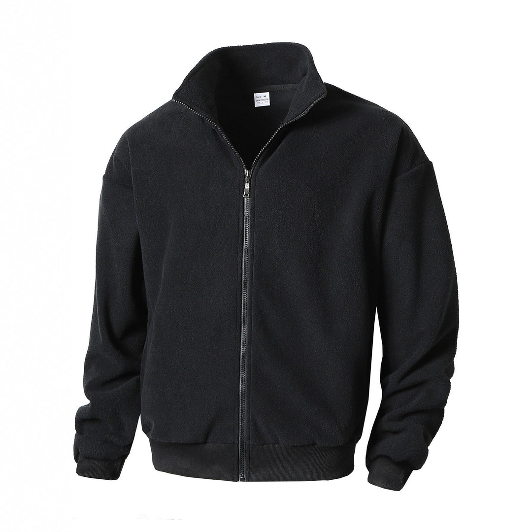 Herren Zip-Fleecejacke mit Stehkragen, durchgehendem Reißverschluss und gerippten Bündchen Nord Taschen