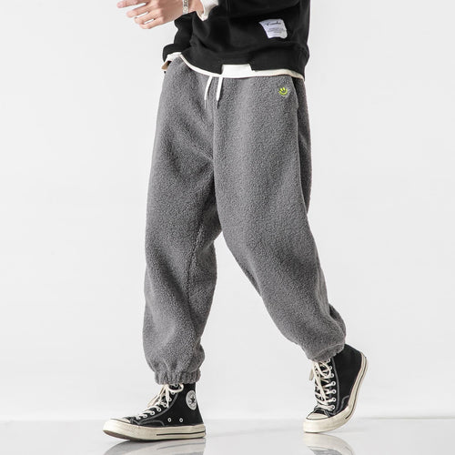 Herren Teddy-Fleece-Jogginghose mit elastischem Bund, Kordelzug und Bündchen Nord Taschen