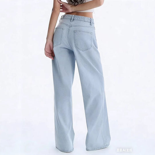 Damen Weite High-Waist-Hose mit fließendem Beinschnitt Nord Taschen