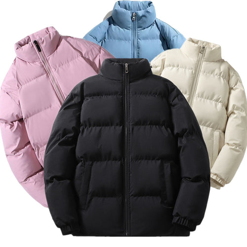 Damen Kurz geschnittene Thermo-Pufferjacke mit Stehkragen und minimalistischer Zipperfront Nord Taschen