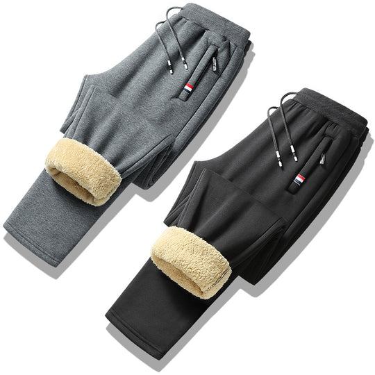 Herren Fleecegefütterte Jogginghose mit Teddyinnenfutter, Kordelzug und schmaler Bündchenpassform Nord Taschen