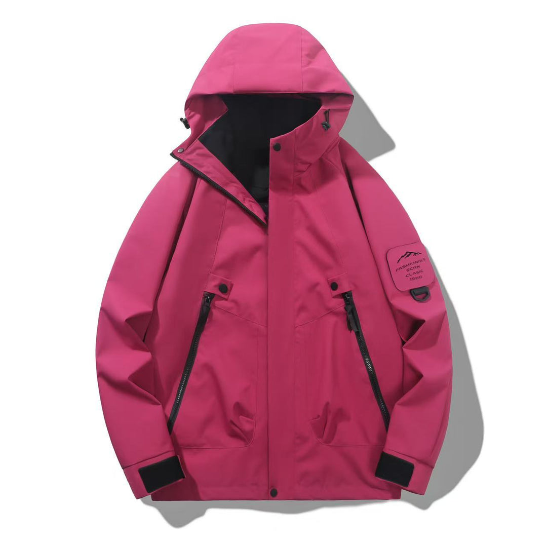 Damen Wasserabweisende Softshell-Funktionsjacke mit verstellbarer Kapuze, winddichter Membran und schrägen Reißverschlusstaschen Nord Taschen
